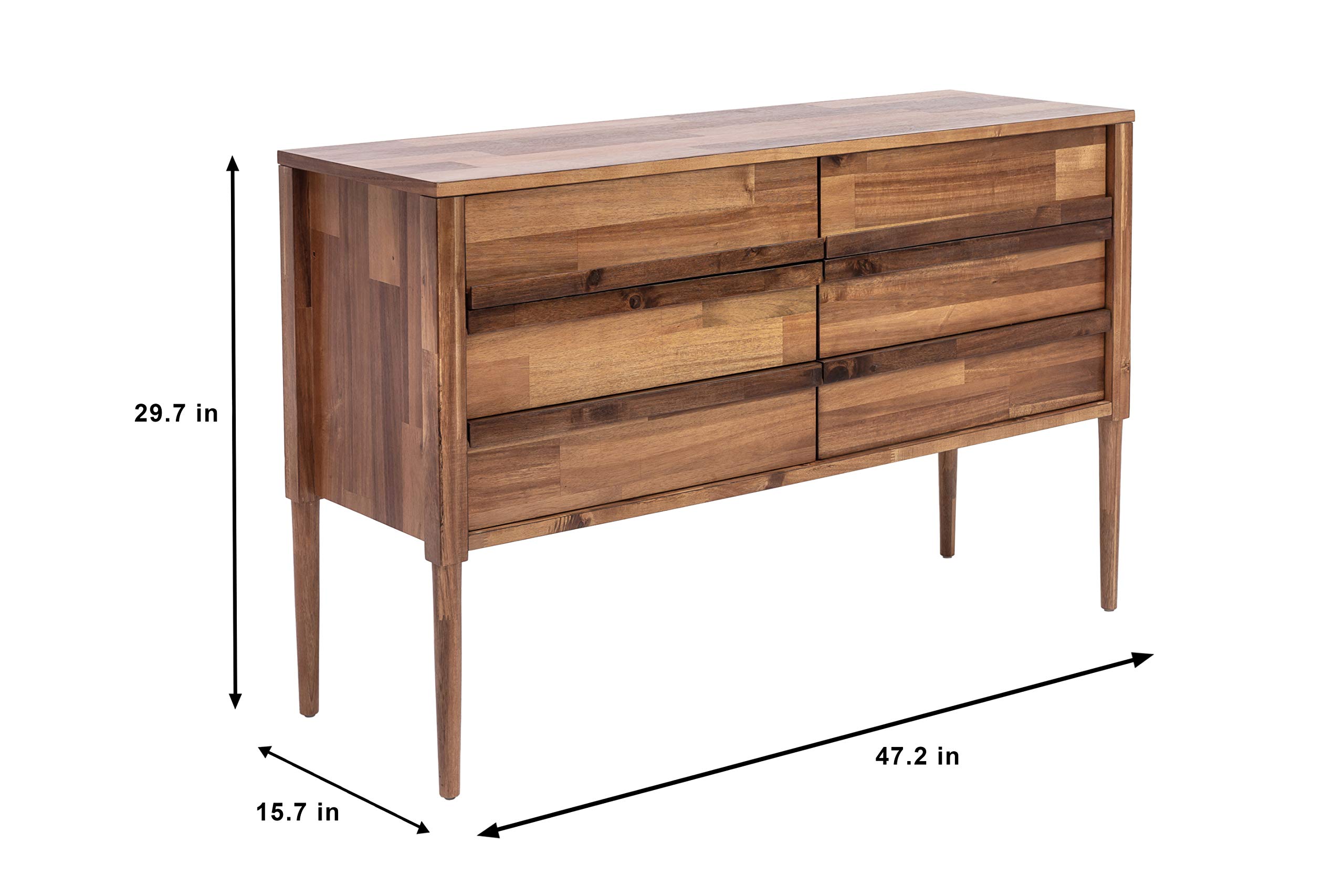 Xylos BorneoTeak Solid Wood Kula Bedroom Set of 1 Bed, 2 Night Stand, 1 er, 1 Chest Drawer and 1 Tall Chest 4