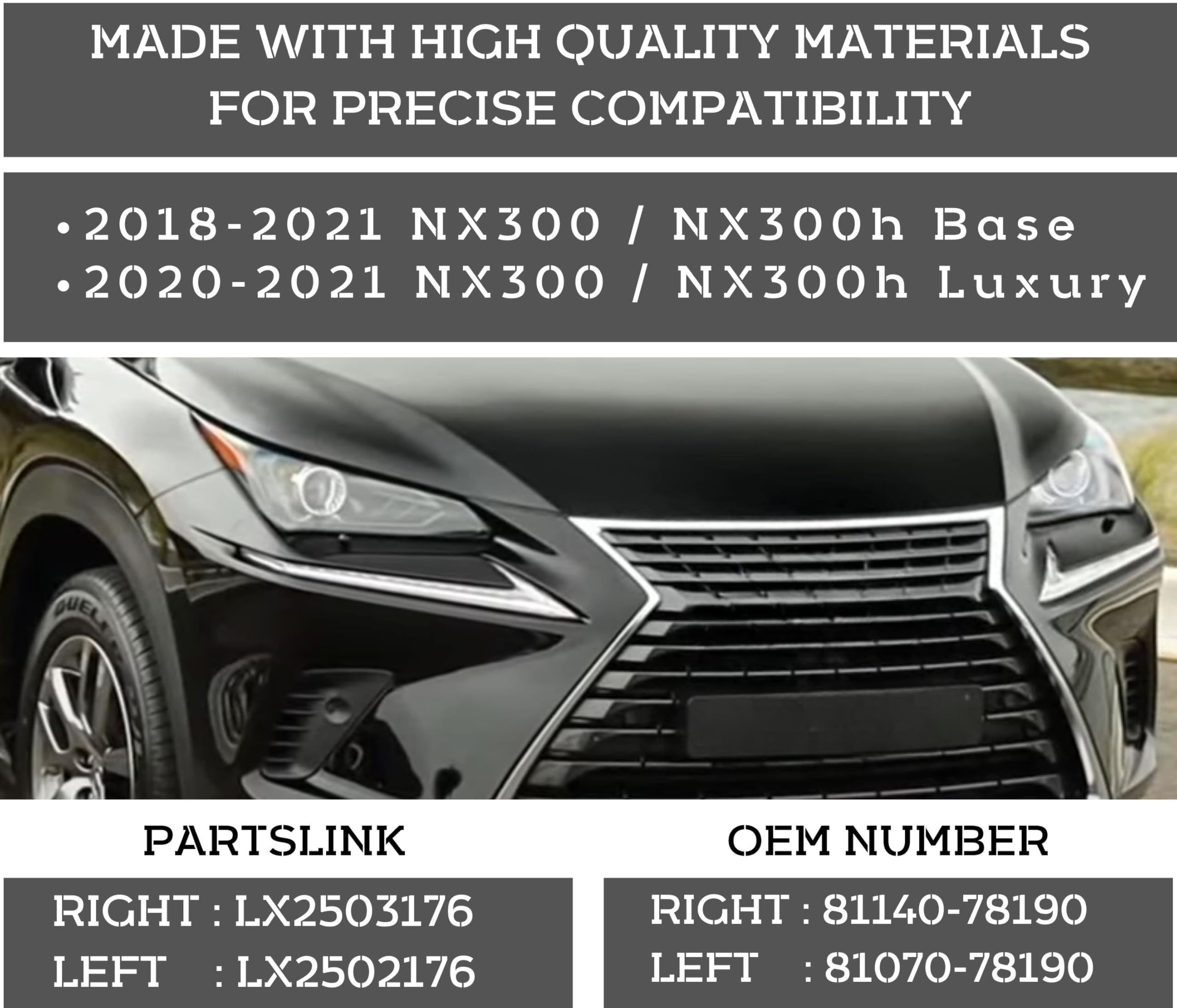 NX300 ランプ Headlight Assembly Replacement For Lexus 2020 2021 NX300 NX300h
