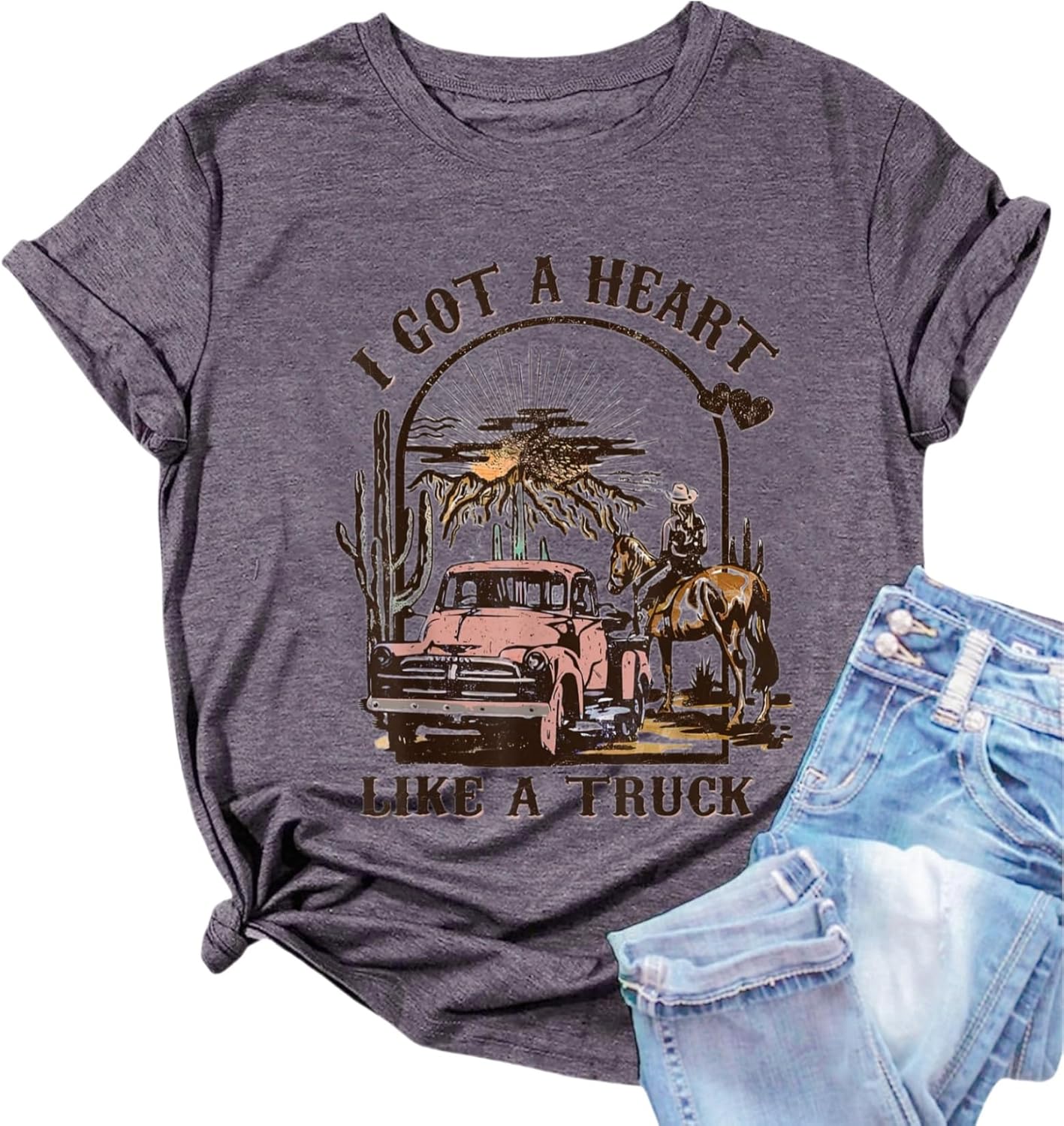 Women Vintage Rock Band Shirts Country Music Shirts Graphic Tees Concert Outfit Short Sleeve Tops Small A-grey-got