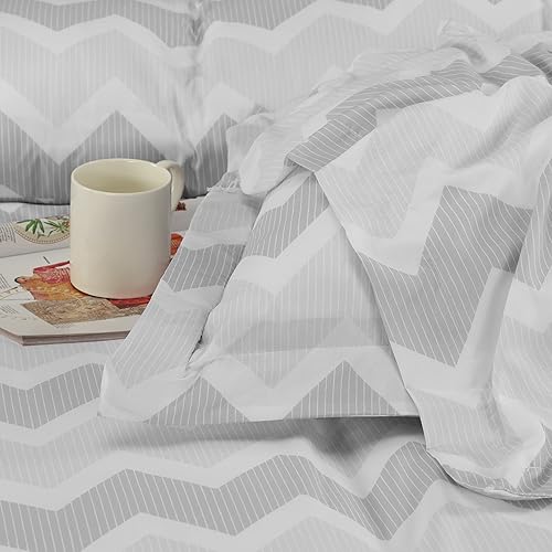 Miniatura 5 de Utopia Bedding Juego de funda de edredón tamaño Queen  1 funda de edredón con 2 fundas de almohada  Funda de edredón de 3 piezas con cierre de