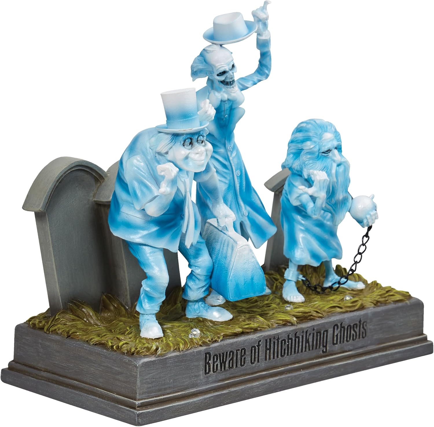 Enesco Disney Showcase The Haunted Mansion Hitchhiking Ghosts Lit Figurine, 8 Inch, Multicolor