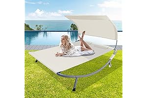 Funny Sunny Double Chaise Lounge with Wheels