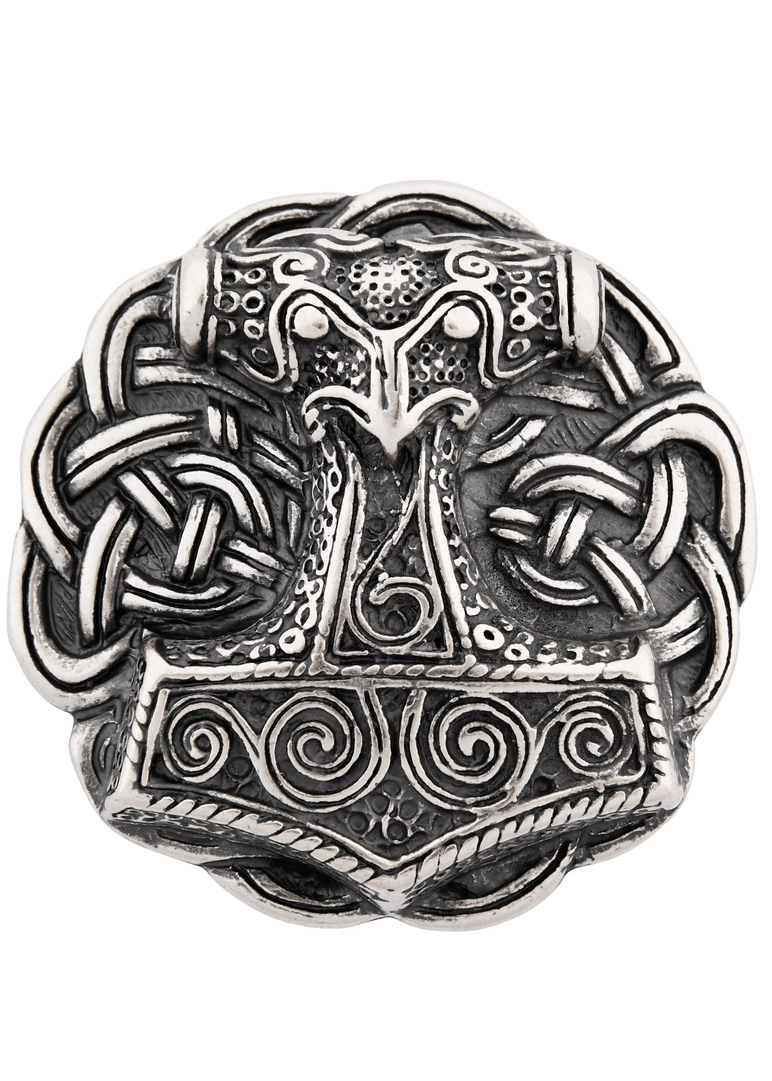Belt Buckle – Thor's Hammer From Schonen, Viking Thor – Odin – Hammer, Silver