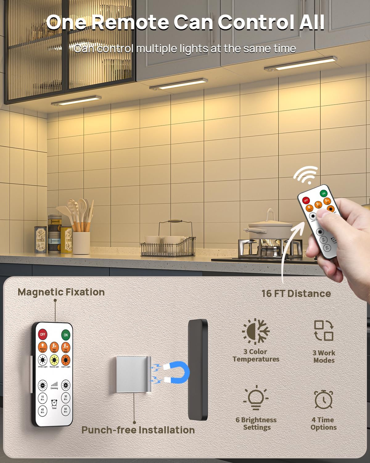 Under Cabinet Lights Wireless,11.9