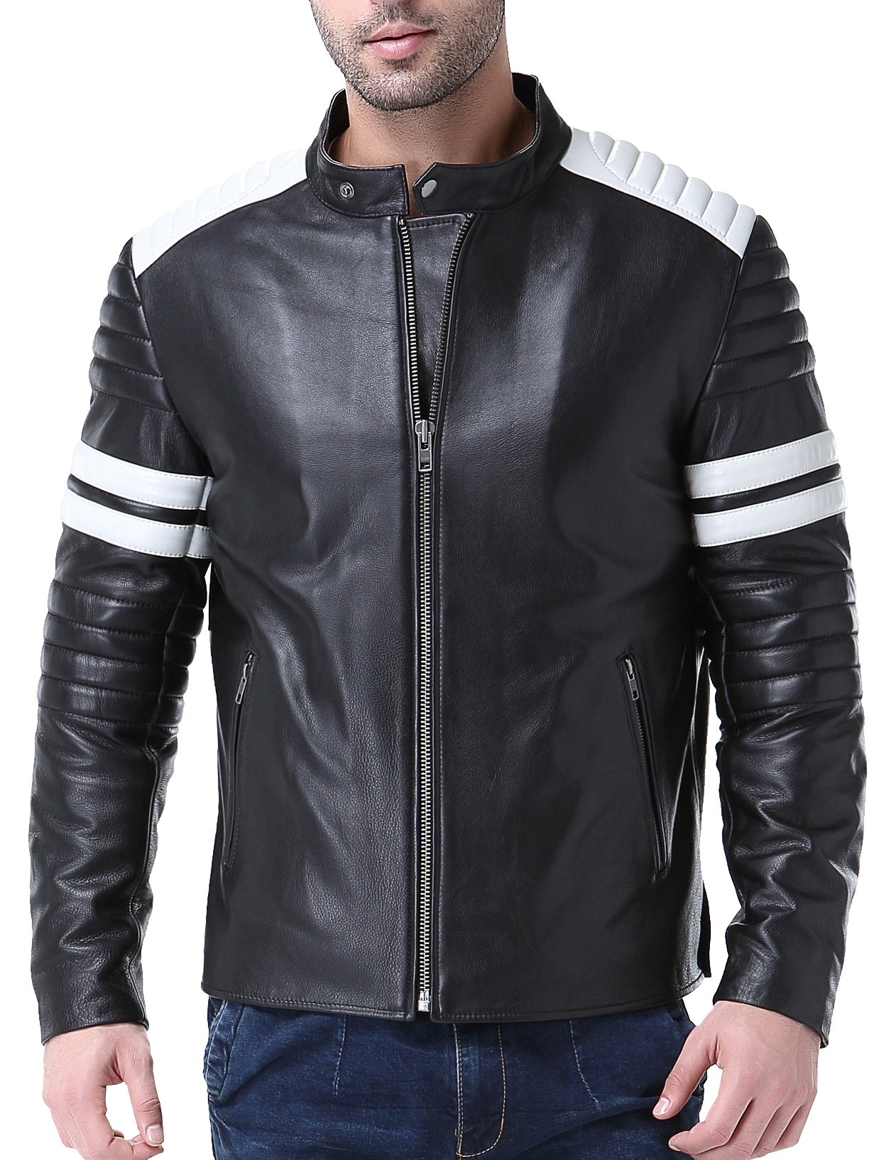 Men's Motor Cycle Cow Leather Jacket