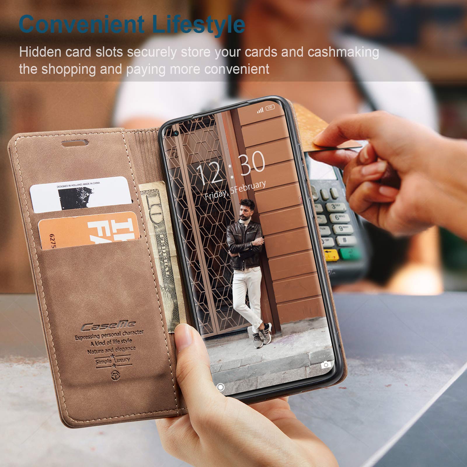 Leder-Hülle Für Xiaomi Mi 12 / 12X – Mit Kartenfächern, Standfunktion & Magnetischem Verschluss | Kaffee-Optik