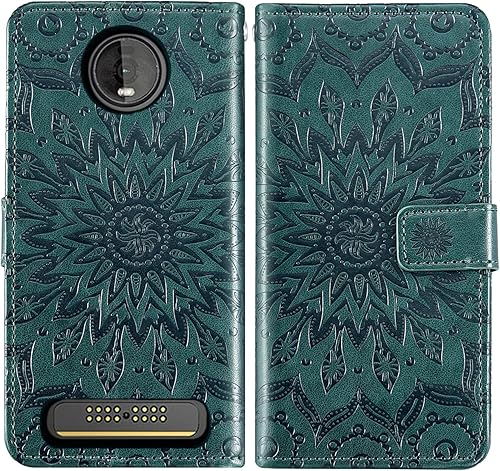 Miniatura 4 de Funda de teléfono para Motorola Moto Z4 PlayMoto Z4 con protector de pantalla de vidrio templado, funda magnética de cuero, soporte para tarjetas,