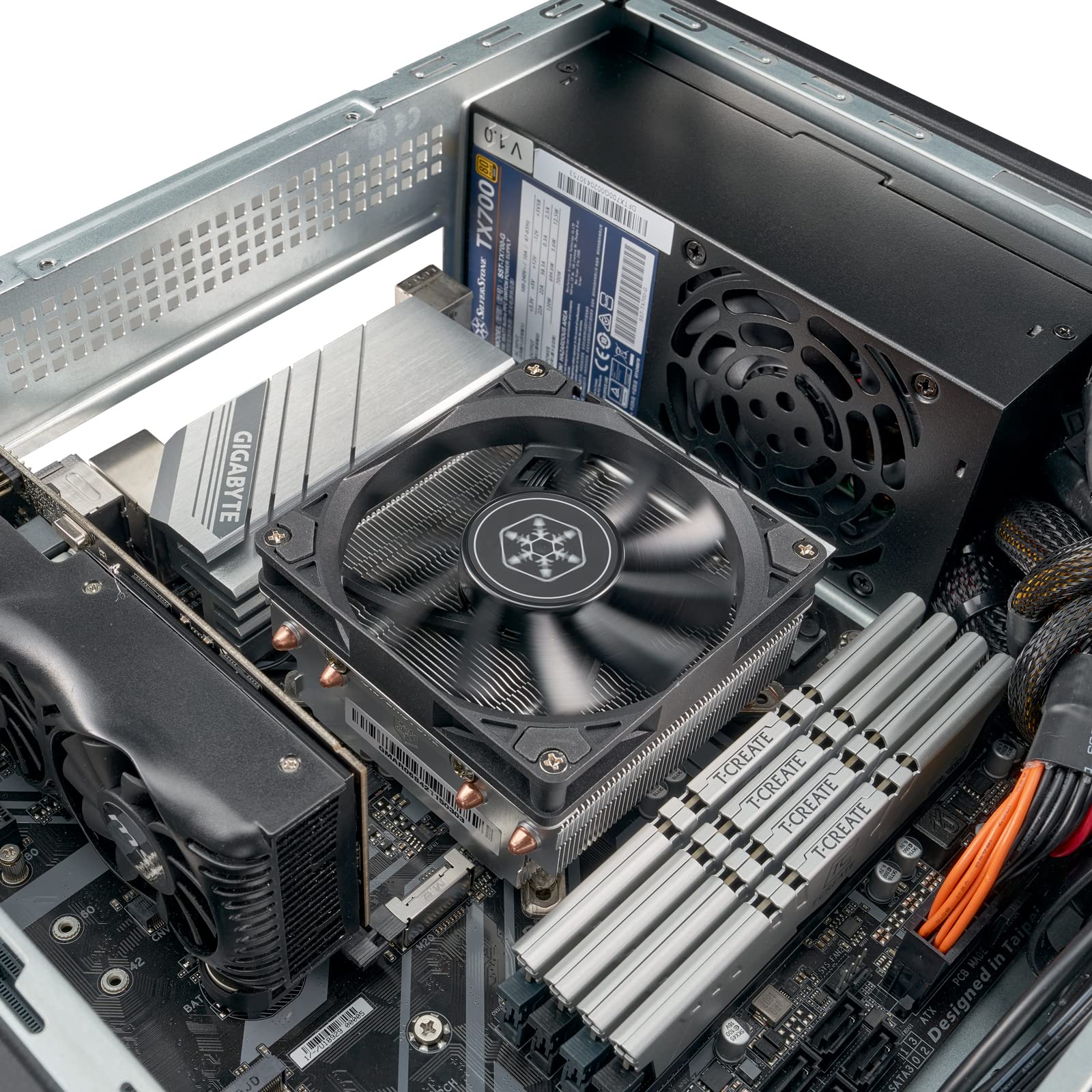 Silverstone SST-ML11B - Milo Boîtier Micro-ATX Mince et Compact, Prend en Charge Les Blocs d’Alimentation de Format TFX