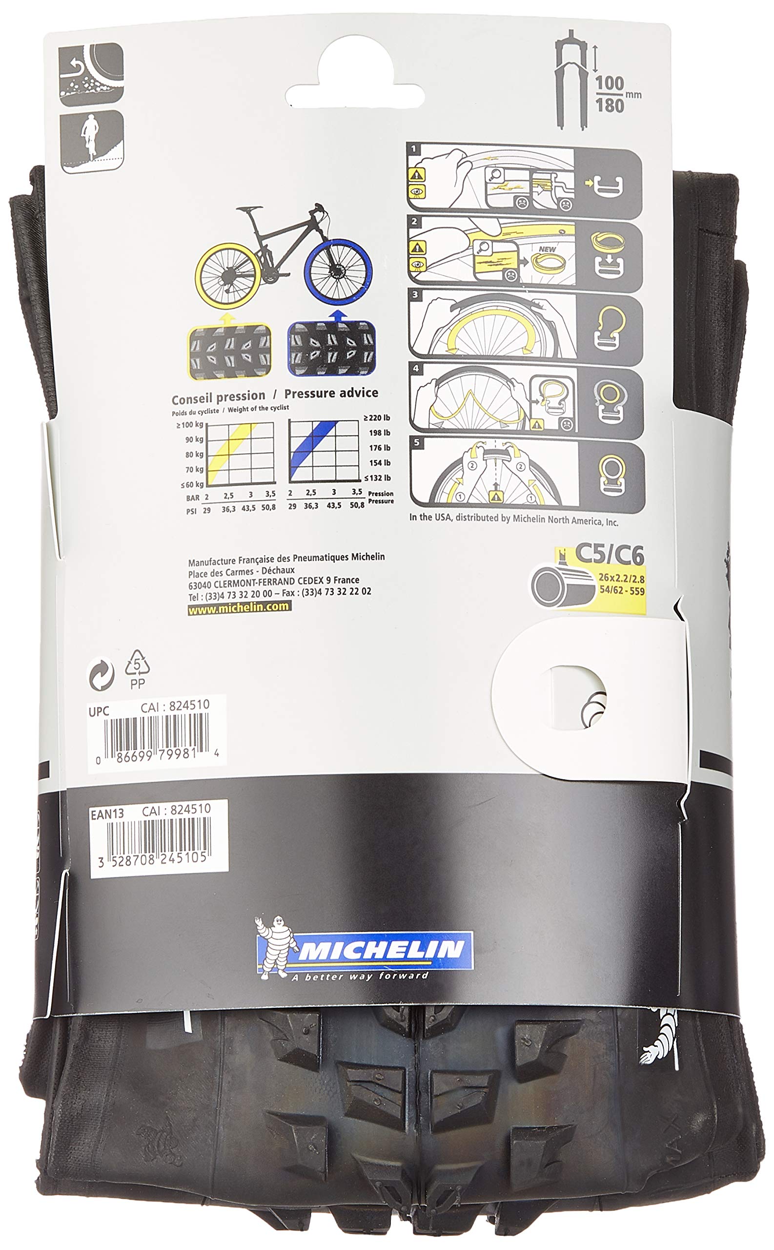 Amazon.co.jp: MICHELIN(ミシュラン) WILD ROCKER TS BLK 26X2.25 1本