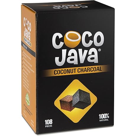 Coconut Charcoal Natural Hookah Coal 108 Pieces / 1 KG Flats