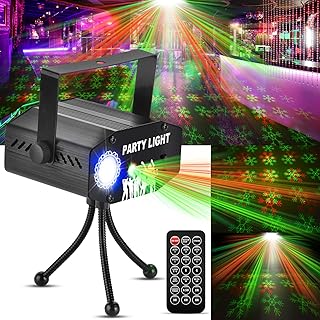 Party Lights, DJ Disco Lights, Stage Lights, Strobe Lights, LED Sound Activated Disco Ball with Remote Control, Stage & Sound Equipment for Home KTV Christmas Halloween Birthday Gift (Type-A)