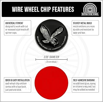 Amazon.com: British Wire Wheel 2 Bar Zenith Knock Off Spinner Caps