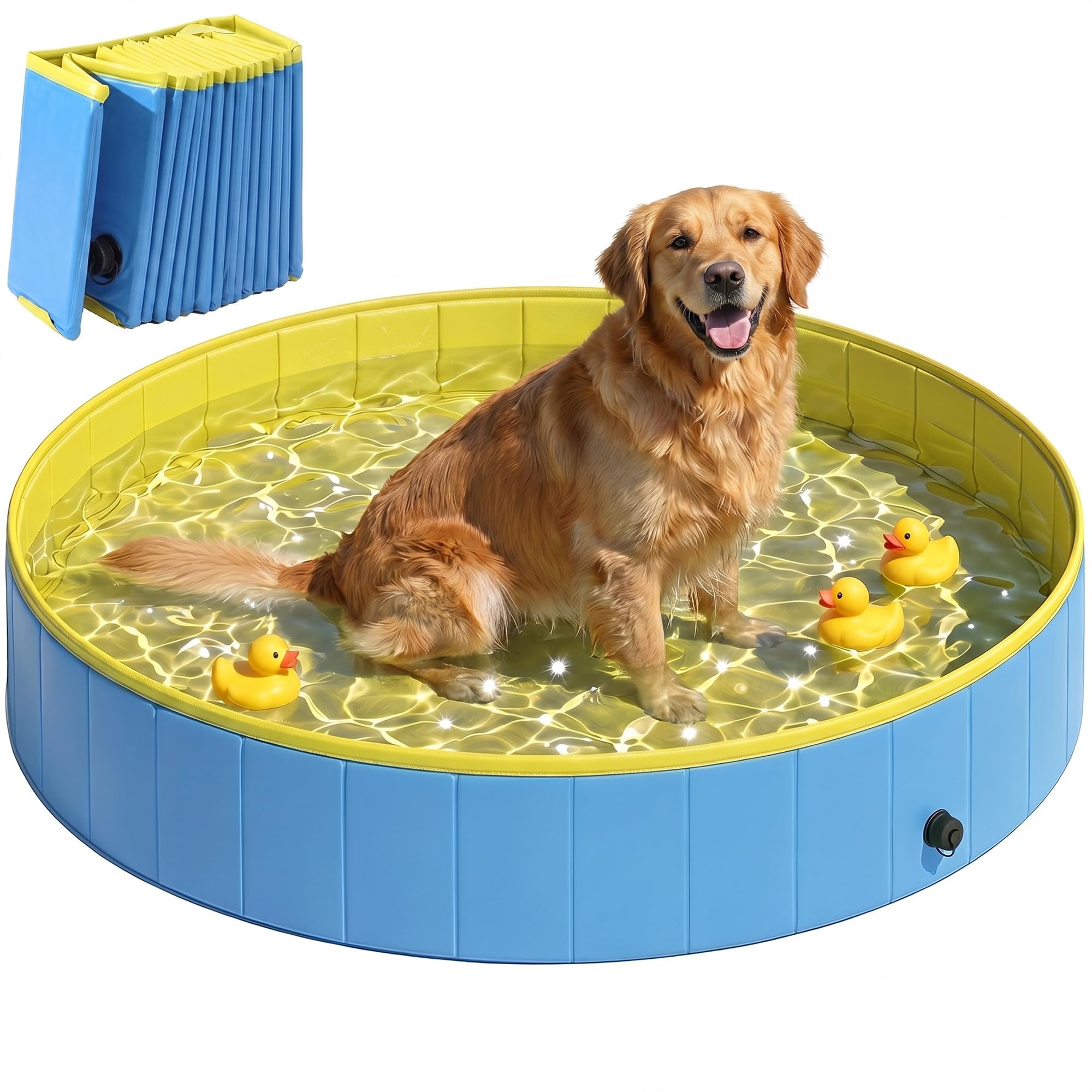PawHut - Dog Paddling Pool - 140 x 30cm - Blue