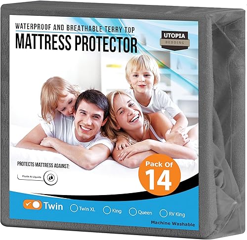 Miniatura 33 de Utopia Bedding – Protector premium de colchón impermeable – Funda de colchón ajustable transpirable.