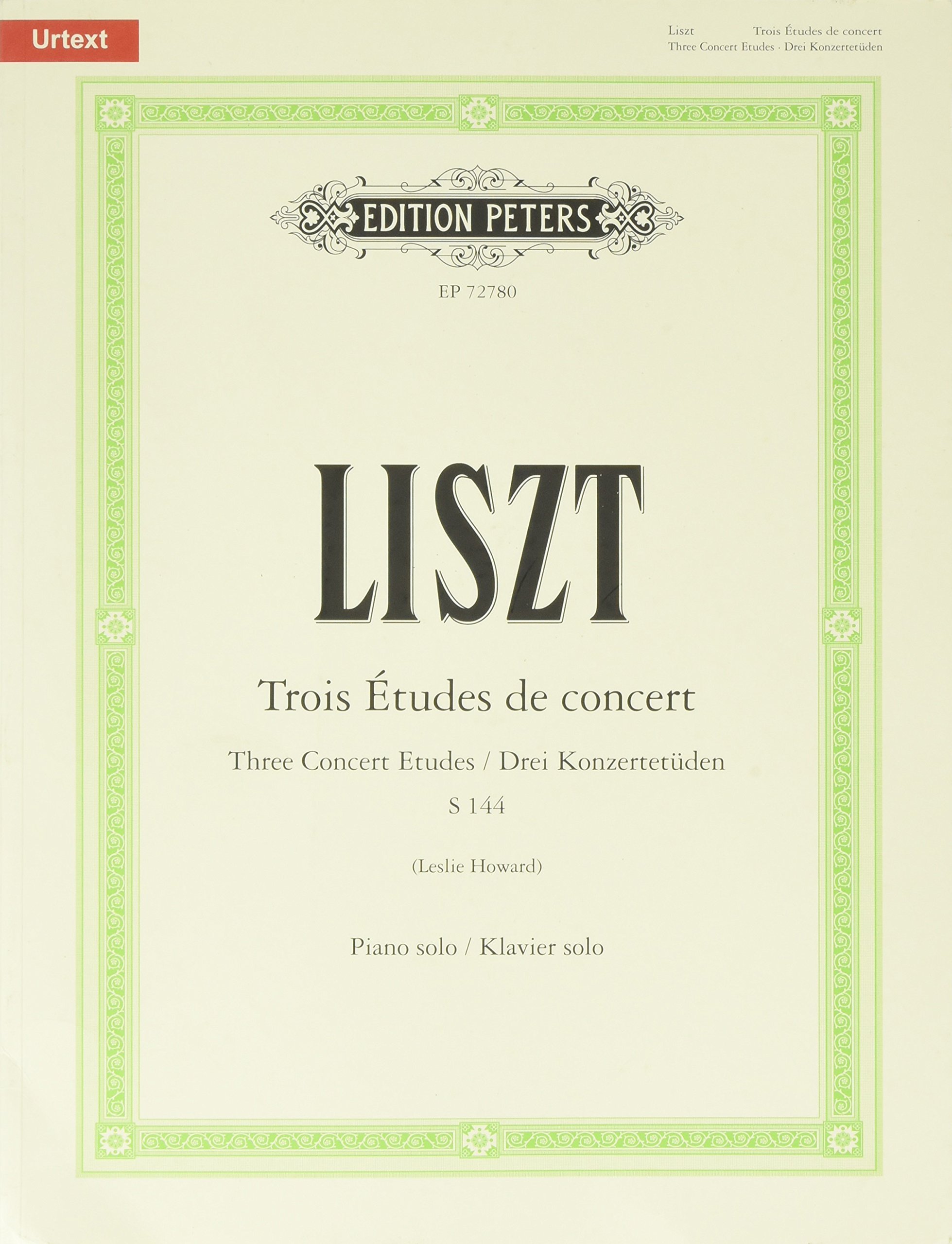 Trois Études de Concert (Three Concert Etudes) for Piano: S144, Urtext