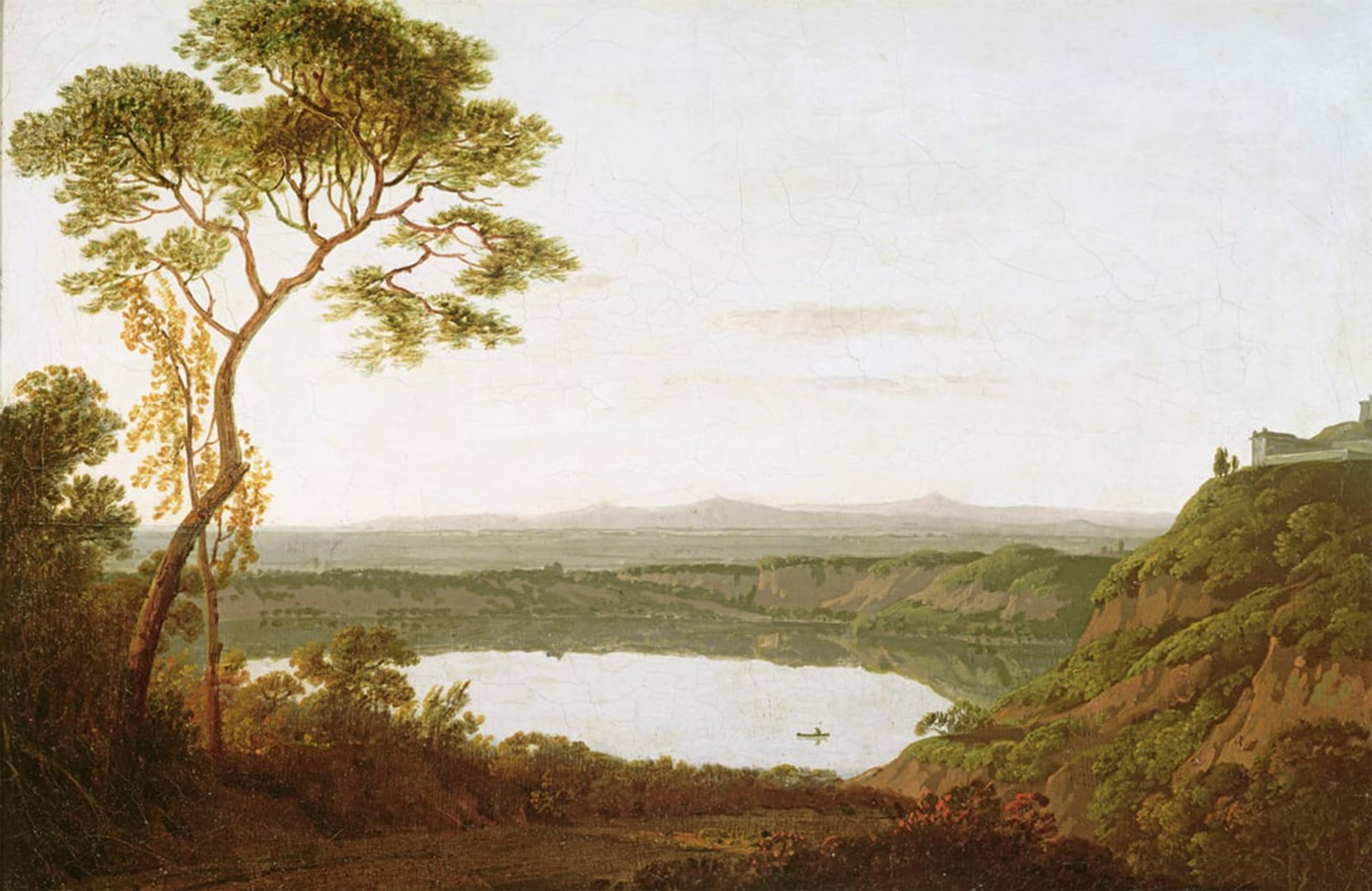ARTXLXXBN Famous Print Painting Colorful Art Print Lake Albano by Wright of Derby Canvas Art Decorations for Home Decor 60x90cm