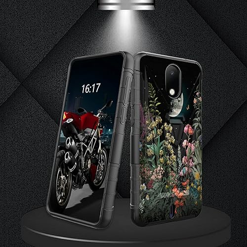 Miniatura 432 de AT&T Calypso 2 (U319AA) Funda con protector de pantalla de vidrio templado resistente con función atril integrado para debut de críquet, ciervo