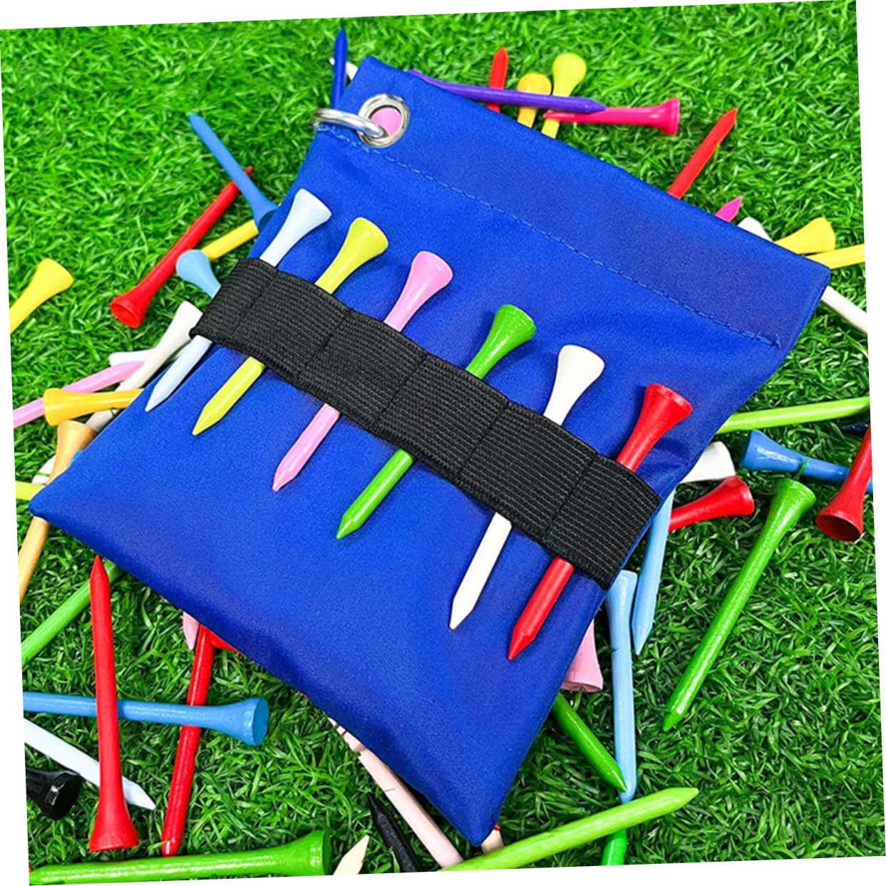 TOYANDONA Golf Accessories Tee Holder Pouch Nylon Blue