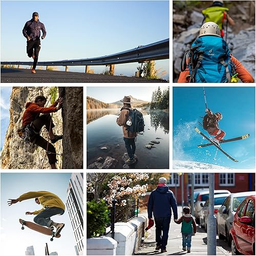 Miniatura 6 de COOVAN Calcetines de senderismo para hombre, 5 pares de calcetines deportivos acolchados que absorben la humedad