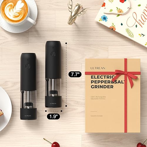 Ultrean Electric Salt and Pepper Grinder Sets - Thumbnail 2