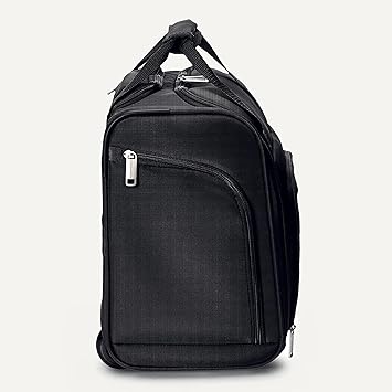 Amazon Basics Underseat Carry-On Luggage with Wheels and Handle, 14 Rolling Travel Bag, Fits Under the Seat, Black