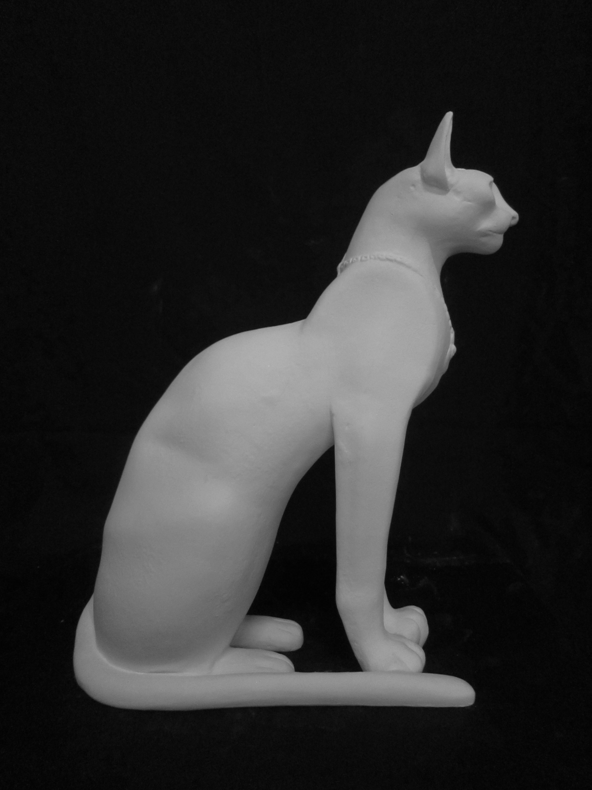 Amazon.co.jp: 石膏像 E－716 古代エジプト猫全身像（大） H