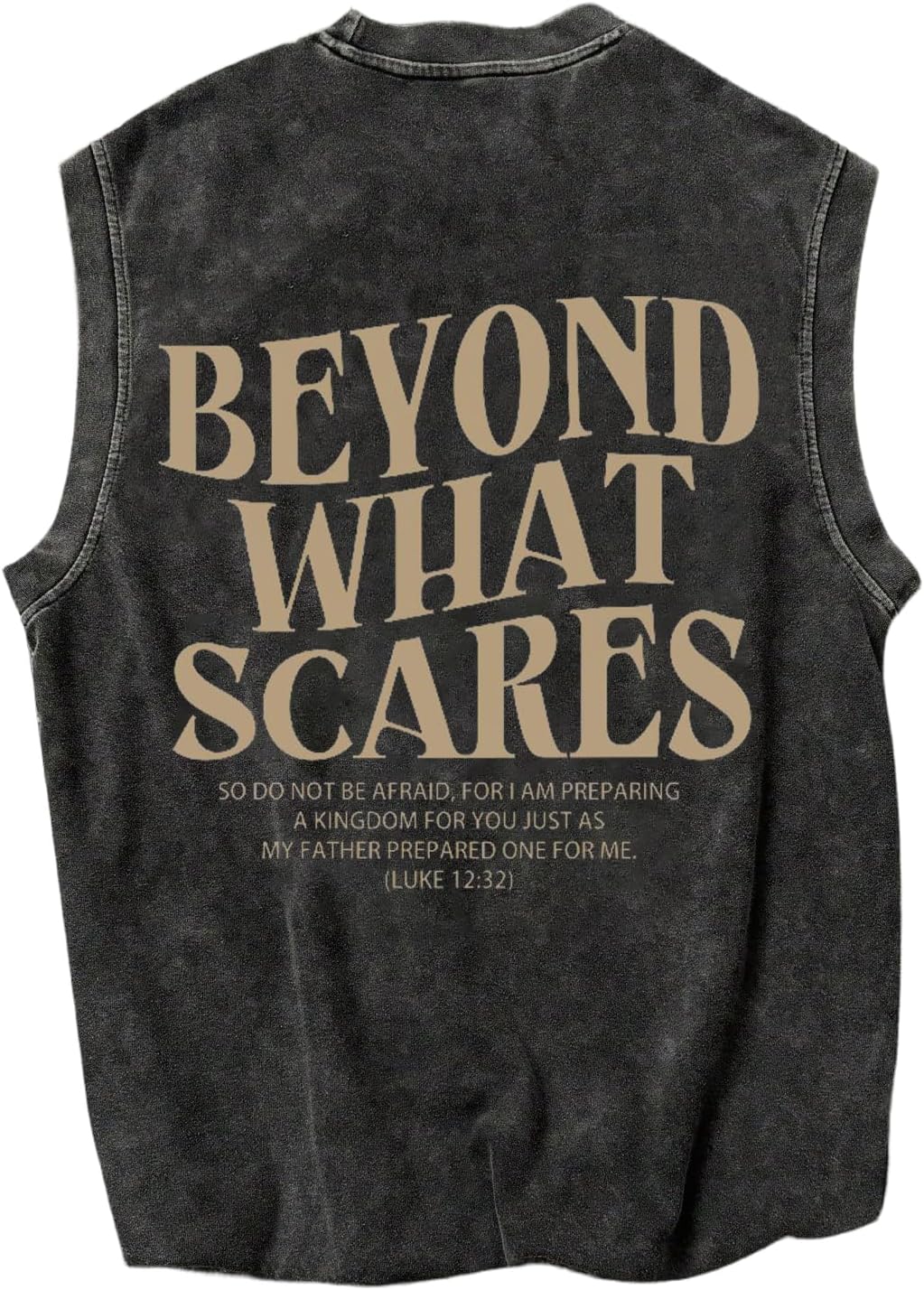 Verdusa Vintage T Shirts for Men Graphic Y2K Gym Shirts Letter Sleeveless Loose Washed Tank Tops
