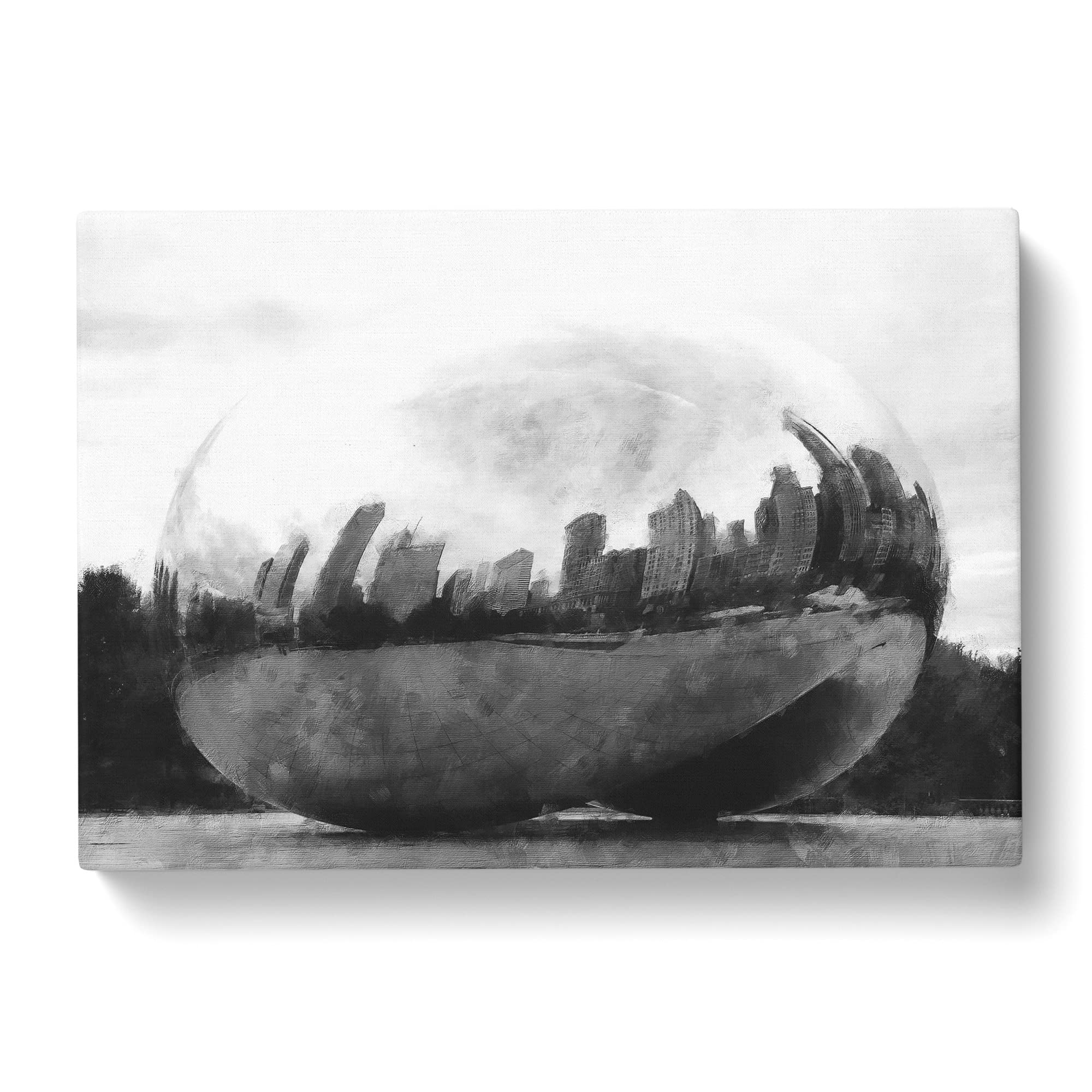 The Bean In Chicago Canvas Print, Mixed, 25L x 50W cm - Image 2
