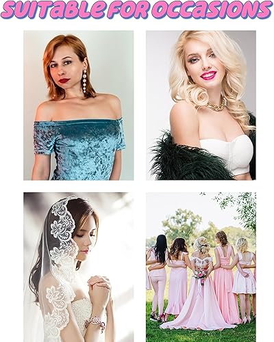 Miniatura 9 de RULASIN Correa de sujetador ajustable transparente, correa de sujetador antideslizante, 2 pares de correas invisibles para el hombro