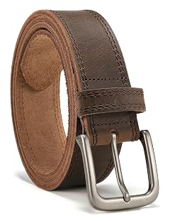 CHAOREN Full Grain Leather Belt for Men Work Belts for Men Heavy Duty Daily Wear for Jeans Pants