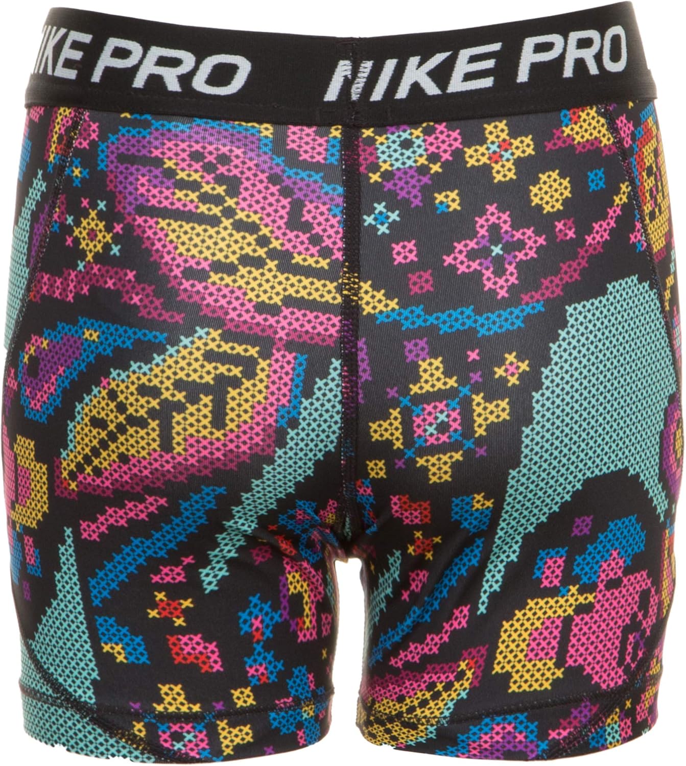 Nike Girls' Pro Femme Printed Training Boy Shorts (Large)
