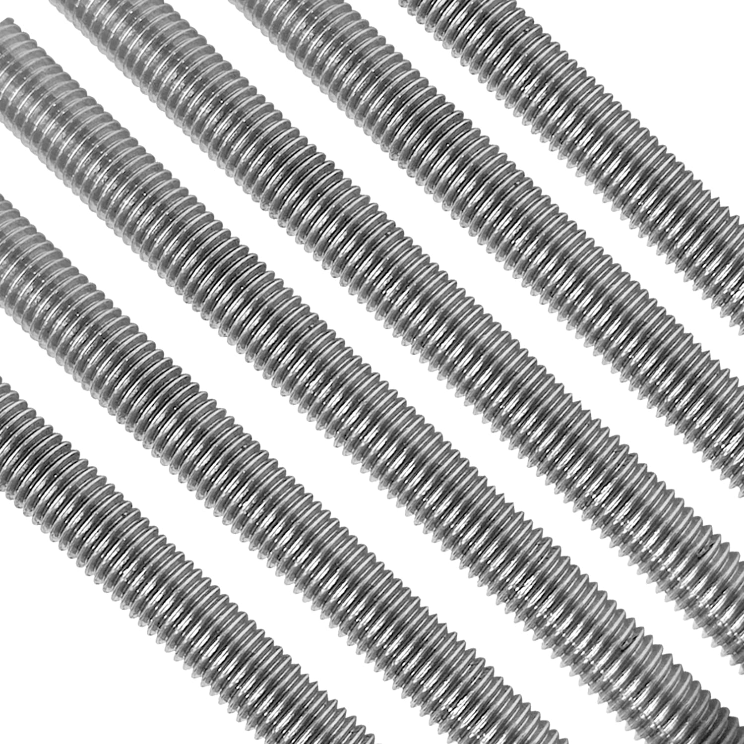 304 Stainless Steel Threaded Rods - 250mm Pack of 2 -3 304 Stainless Steel Threaded Rods - 250mm Pack of 2 -3