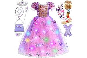 Girls Rapunzel Light-up Dress: A Royal Transformation for Your Little Princess