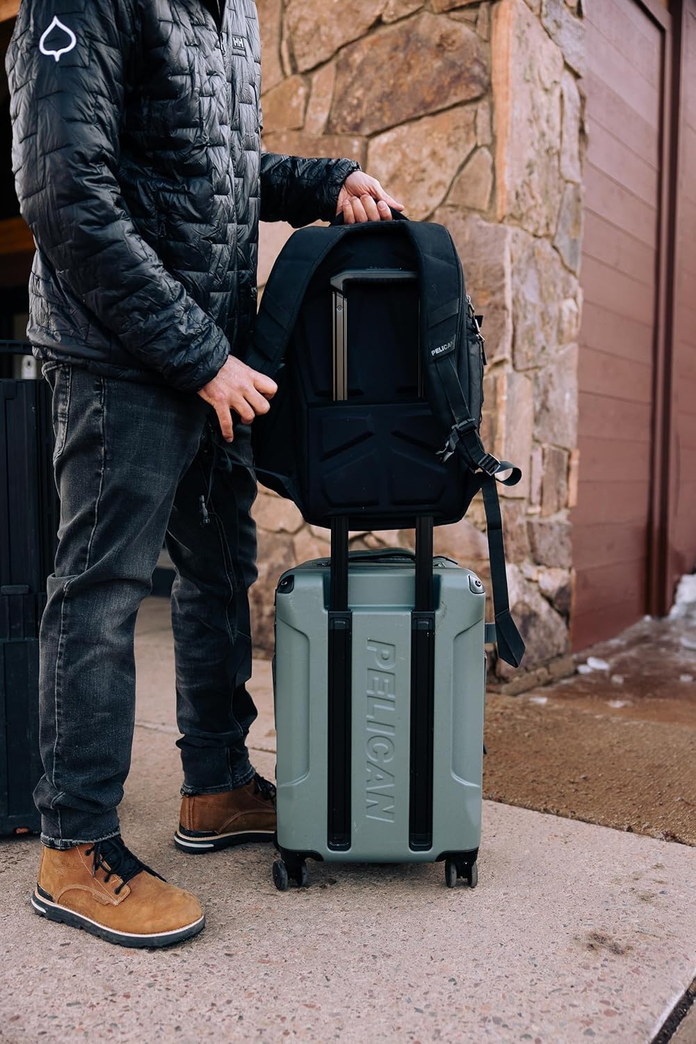 Pelican Aegis Luggage - Check in Duffel Bag with Wheels - 30 Inch Suitcase with Wheels (Black)