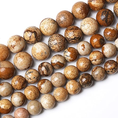 Miniatura 18 de 6mm 66pcs Natural White Porcelain Agates Stone Round Beads for Jewelry Making Spacer Loose Spacers Beads DIY Bracelets 15" Strand