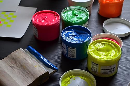 Miniatura 7 de Ecotex® Tinta de serigrafía Blancanieves (8 onzas) - Tinta de tela blanca como la nieve a base de agua, pintura de pantalla de seda - Screen Print