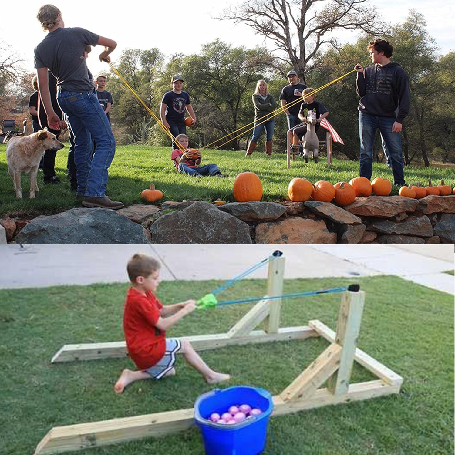 Water Balloon Launcher (yellow-2);water balloon slingshot Beast 300-yard