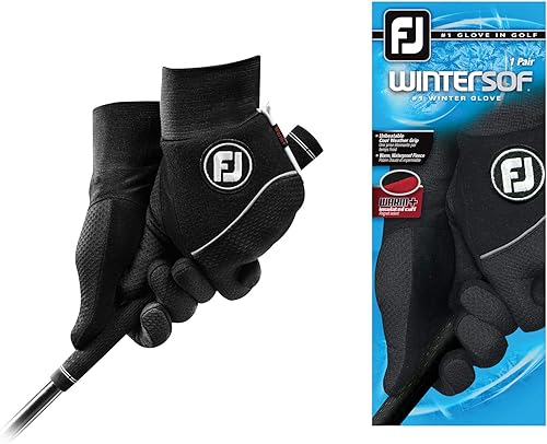 FootJoy Guantes de golf WinterSof para mujer, par (negro)