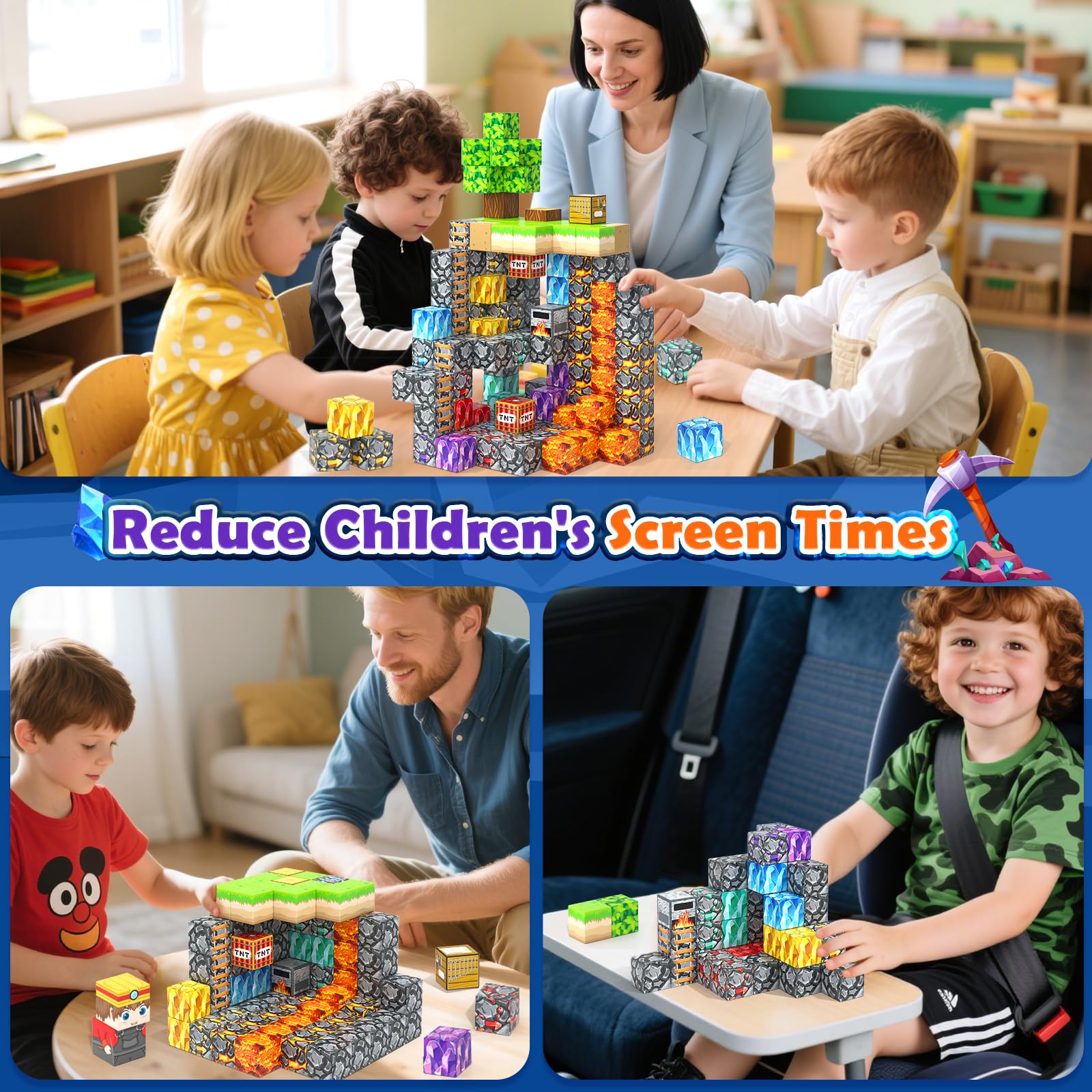 Amazon.com: Gooidea Magnetic Blocks -150 Magnetic Building Blocks