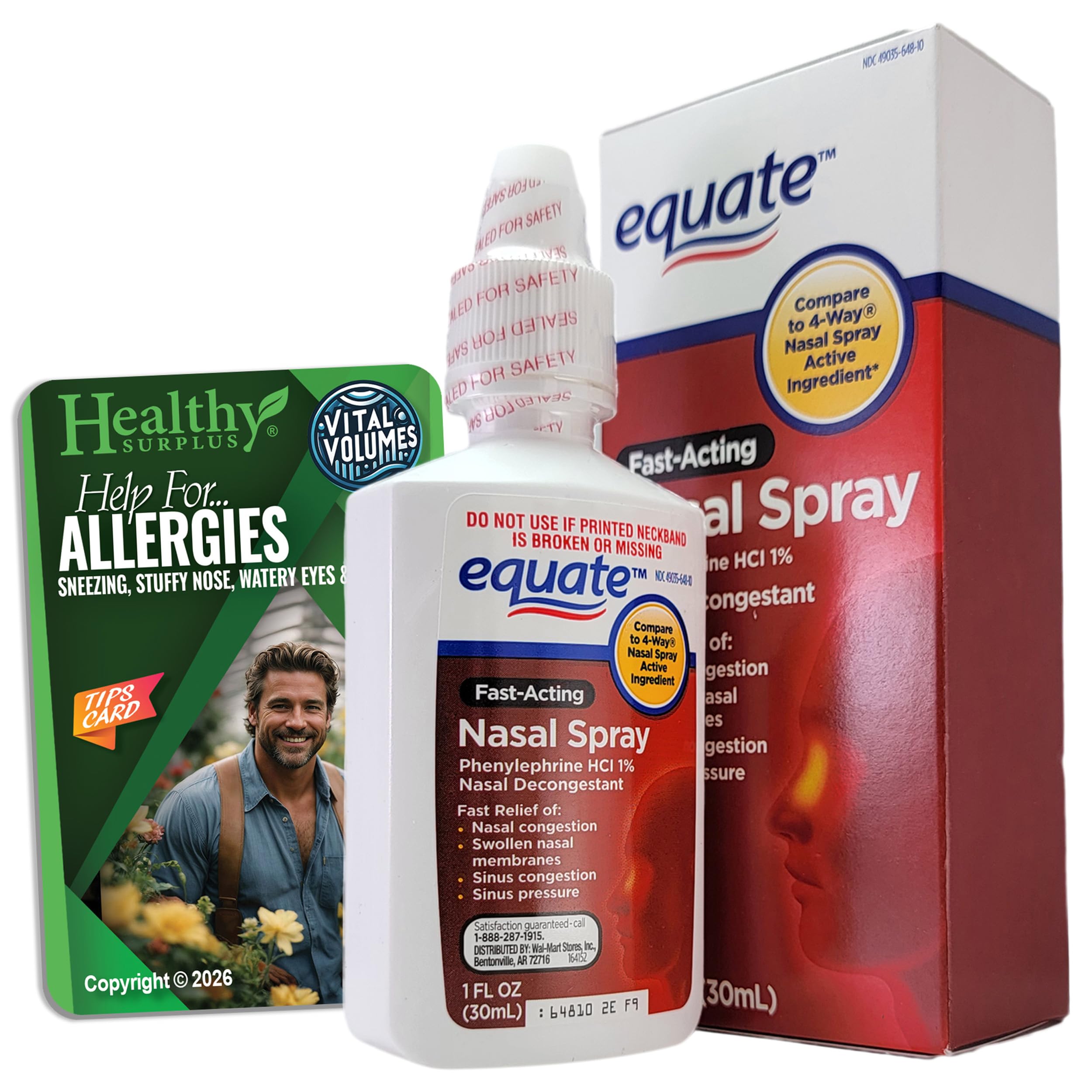 n-acetyl-epithalon-amidate nasal spray for sale Amazon.com: Healthy Surplus® Vital Volumes Allergies Tips Card and Equate  Fast-Acting Nasal Spray Phenylephrine HCL 1% Decongestant (2 Bottles) :  Health & Household
