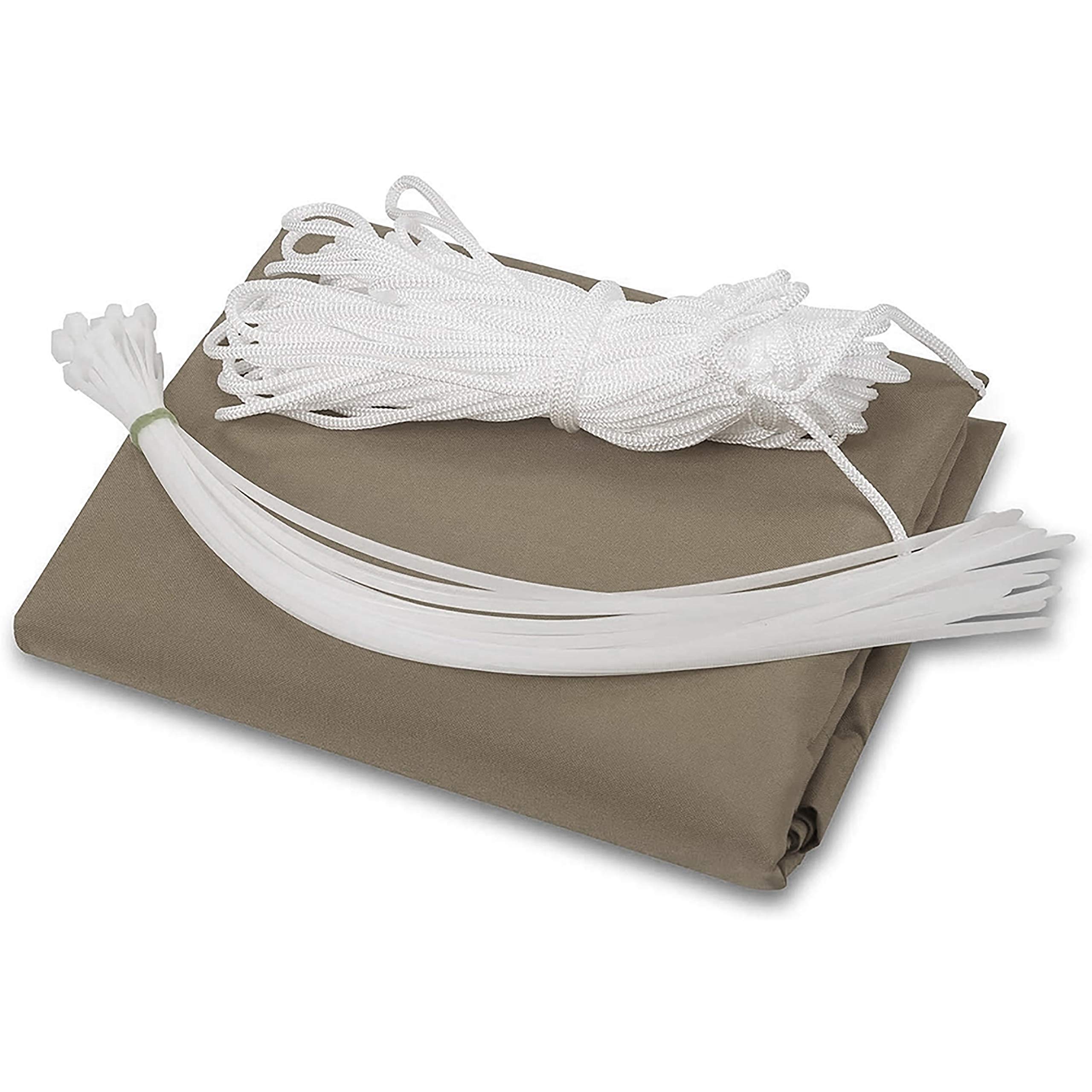 Copri Ringhiera Balcone Recinzione Copertura per Balcone, 160/㎡, Antivento Tessuto Protezione Solare, per Campo Sportivo, Giardino, Balcone - Taupe 0.5x7.5m