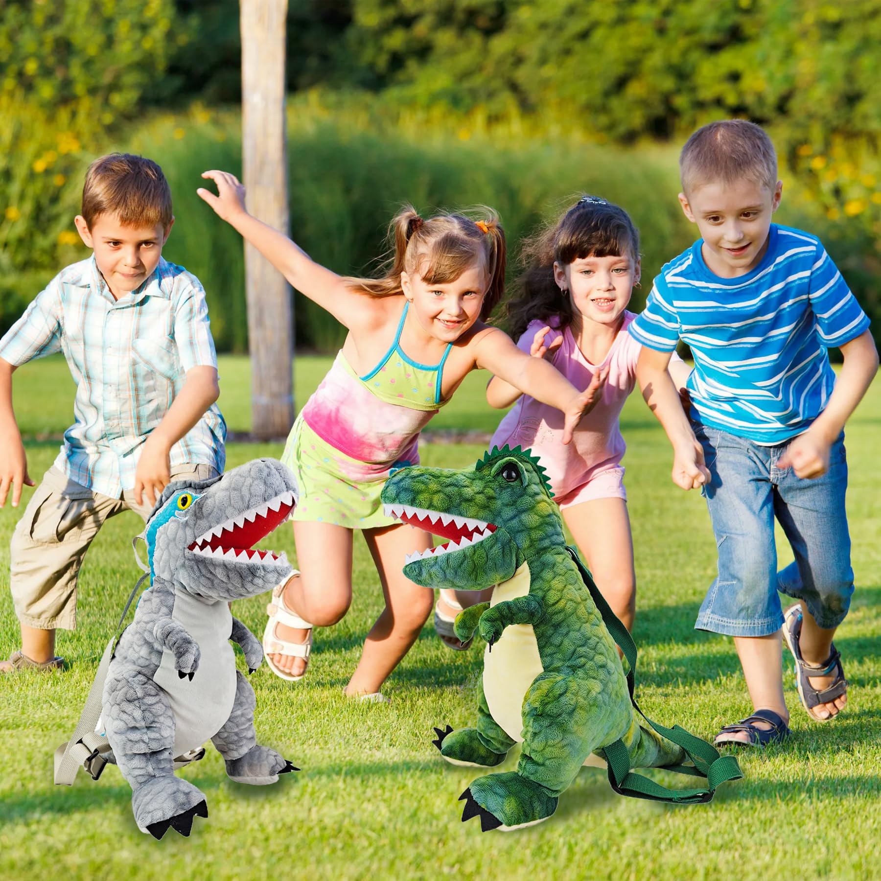 Amazon.com: JUSTQUNSEEN P lush T Rex Dinosaurs Backpack, 16 Amazon.com: JUSTQUNSEEN P lush T Rex Dinosaurs Backpack, 16