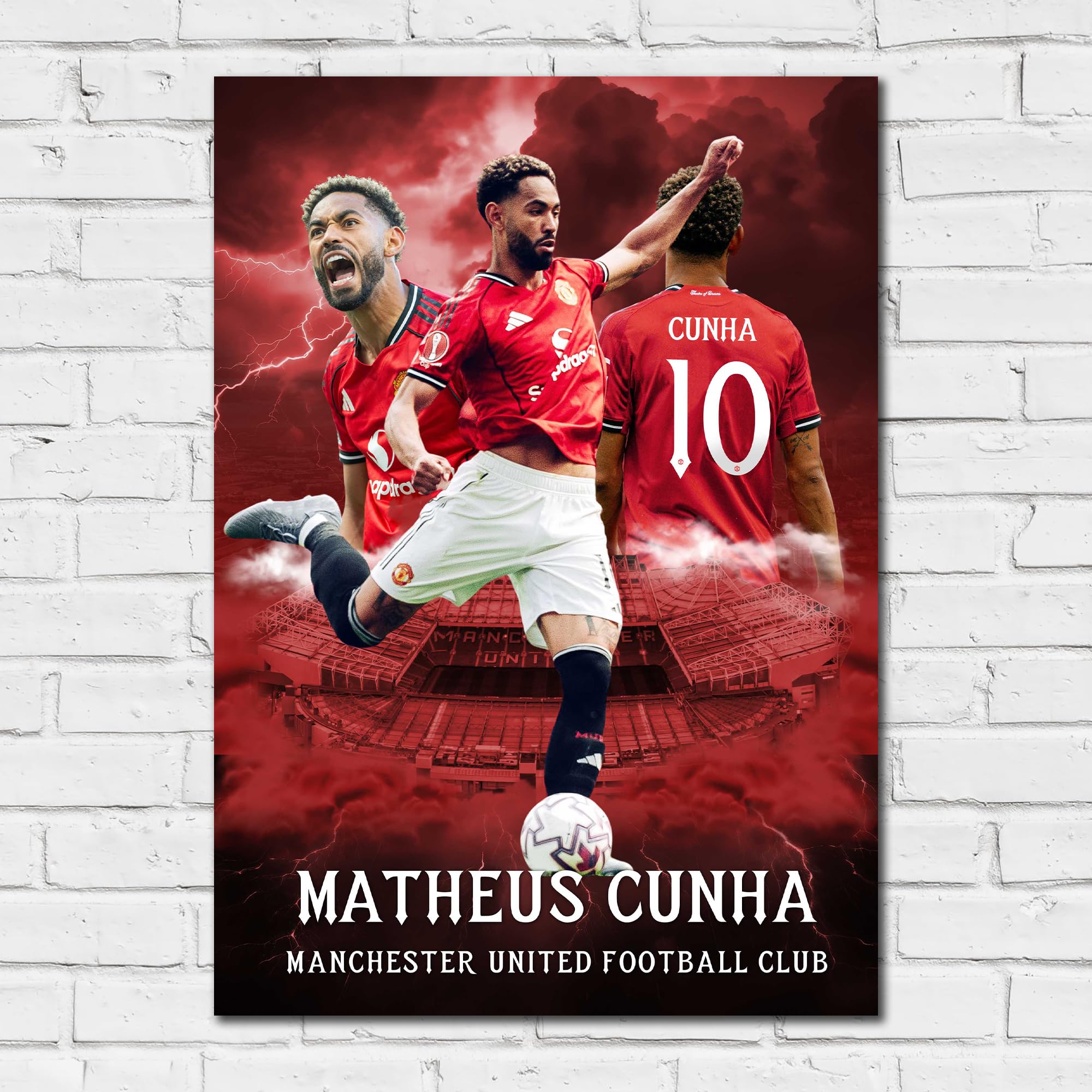 Manchester United FC Print - Man Utd Cunha Core Poster (29.7cm x 42cm - A3)