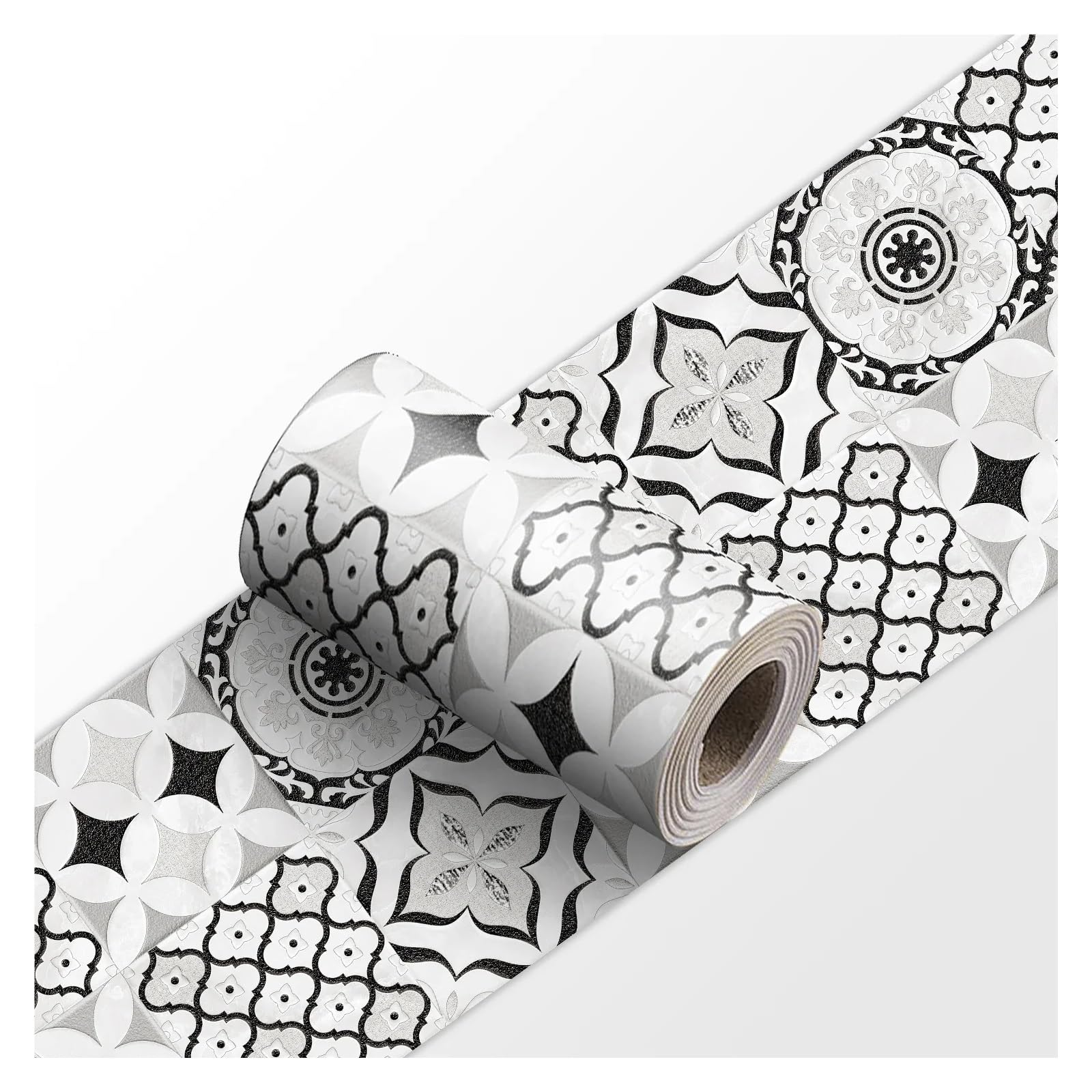 LCKKJHG Wallpaper Borders Self Adhesive 1pcs Ceramic Wall Stickers Peel & Stick Kitchen Backsplash Decorative Waist Line Tile Strips for Bathroom Skirting(YX-168,30cmX240cmX1roll)