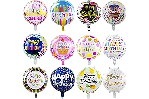 Party Poppers: 50-Piece Happy Birthday Mylar Balloon Bonanza
