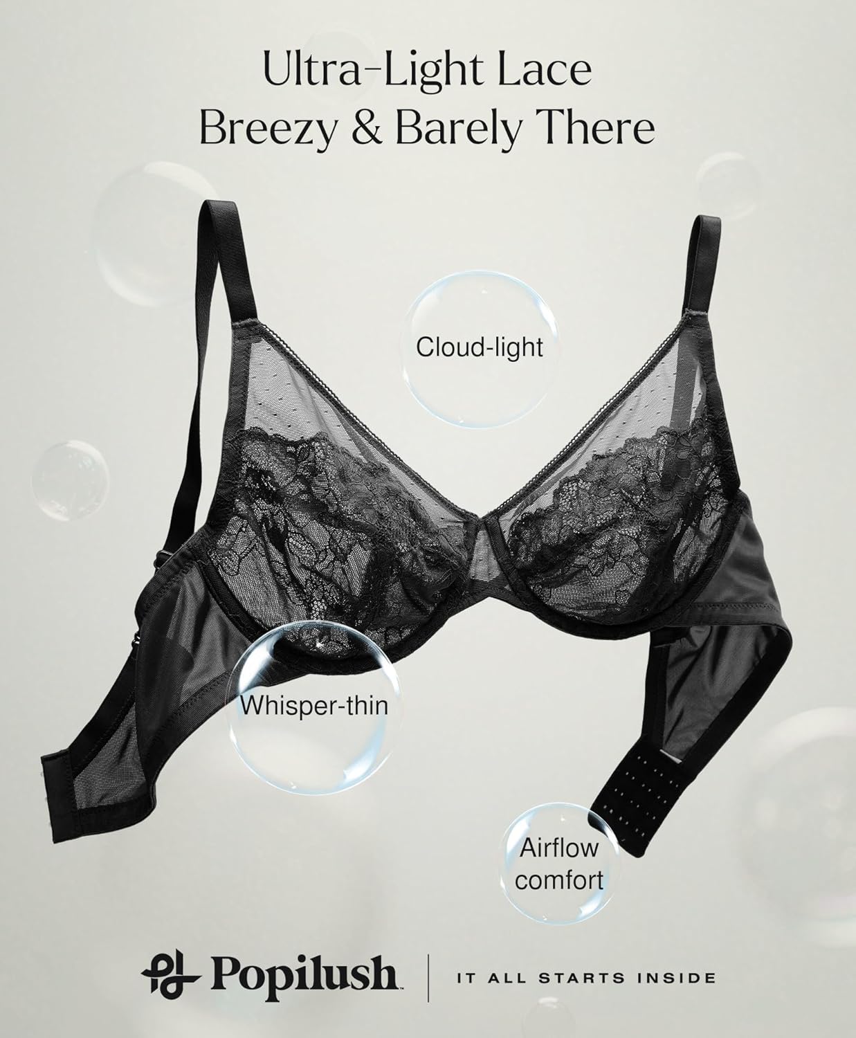 Popilush Minimizer Bras for Women Plus Size Full Coverage Lace Underwire Support Push Up Bra for Heavy Breast Everyday Wear - Image 6