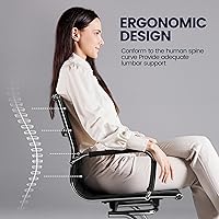 Vista 4 de Yaheetech Silla de recepción de oficina de piel sintética sin ruedas, respaldo medio, ergonómicas, sillas de invitados para conferencias, sala