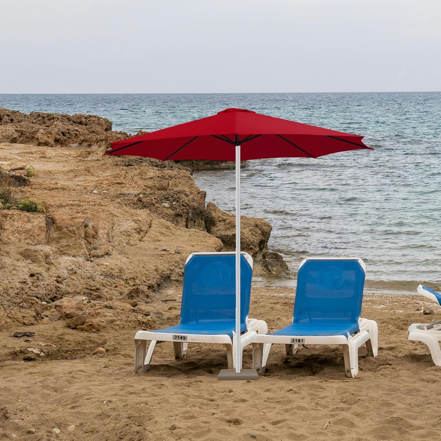 Outdoor Umbrella Canopy Fabric Replacement for Umbrellas 2.3m Patio Terrace Yard Sun Shield Durable Easy to Use