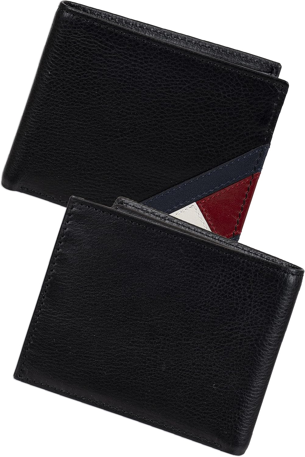 Vista 5 de Tommy Hilfiger Cartera de cuero genuino para hombre con múltiples ranuras para tarjetas