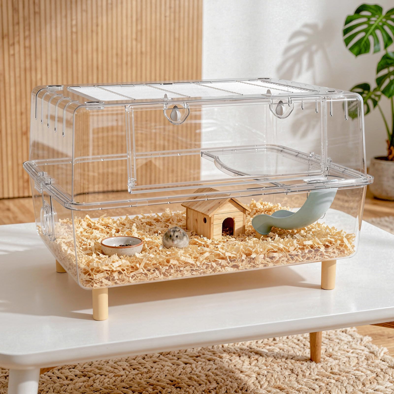 Ruexue ハムスターケージ　小動物ゲージ　75x47x43cm Amazon | Ruexueの大型ハムスターケージ、ハムスターの二階建て大別荘